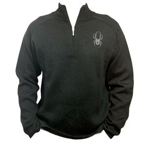 Mens Spyder 1/4 Zip‎ Wool blend Sweater, Medium-Large EUC